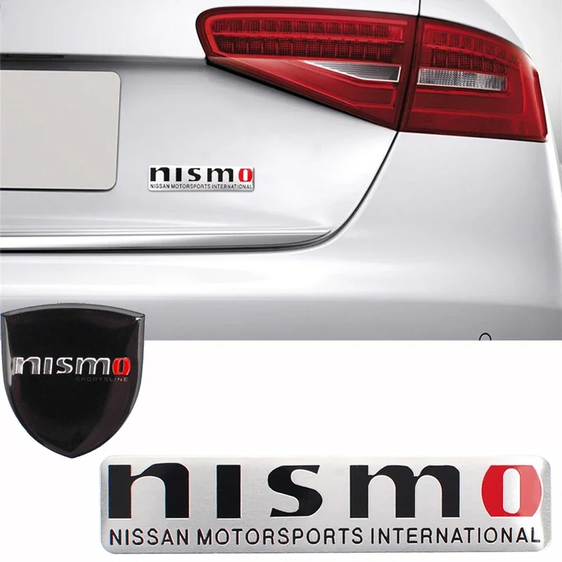 Aluminum Alloy Emblem Sticker for Nissan Nismo Tiida Xterra Altima Juke Note Navara Leaf Qashqai Xtrail Almera T31 Decoration