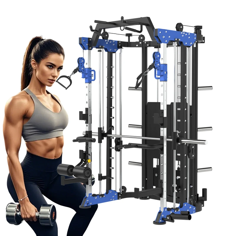 Series High And Low Pull Comprehensive Trainer Frame Type Squatting Double Bird Smith Three-in-one Multi-functional Rack