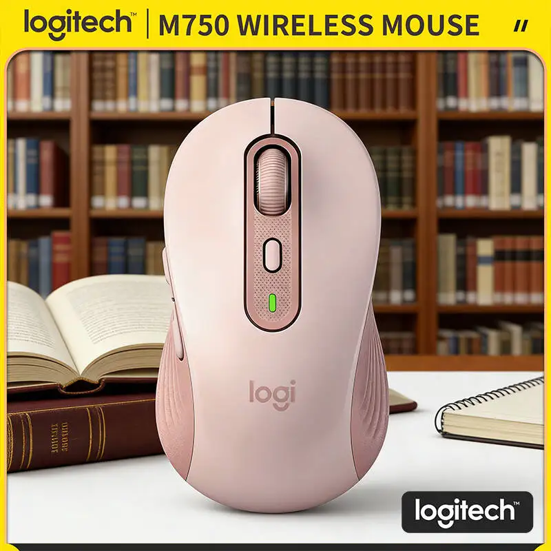

Ergonomic Logitech M750 - Recycled Plastic, SmartWheel, 10m Range, Quiet Clicks, Fits Small-Medium Hands