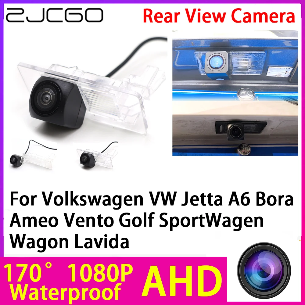 ZJCGO AHD 1080P Reverse Rear View Camera Night Vision for Volkswagen VW Jetta A6 Bora Ameo Vento Golf SportWagen Wagon Lavida