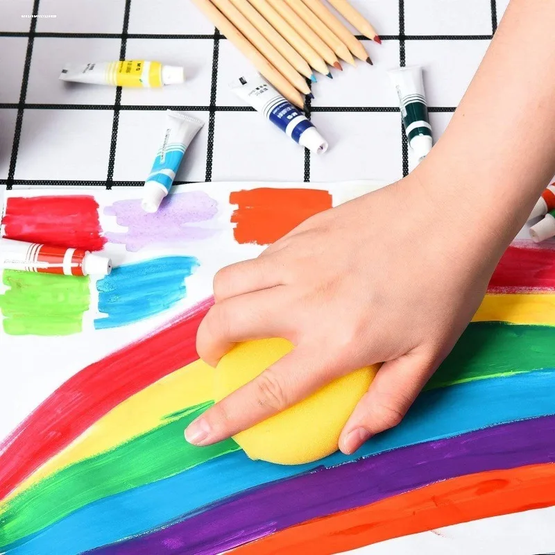 10/5/1Pcs Sponge for Coloring Round Sponge Watercolour Sponge Painting Tools Artist Watercolor Painting Accessories