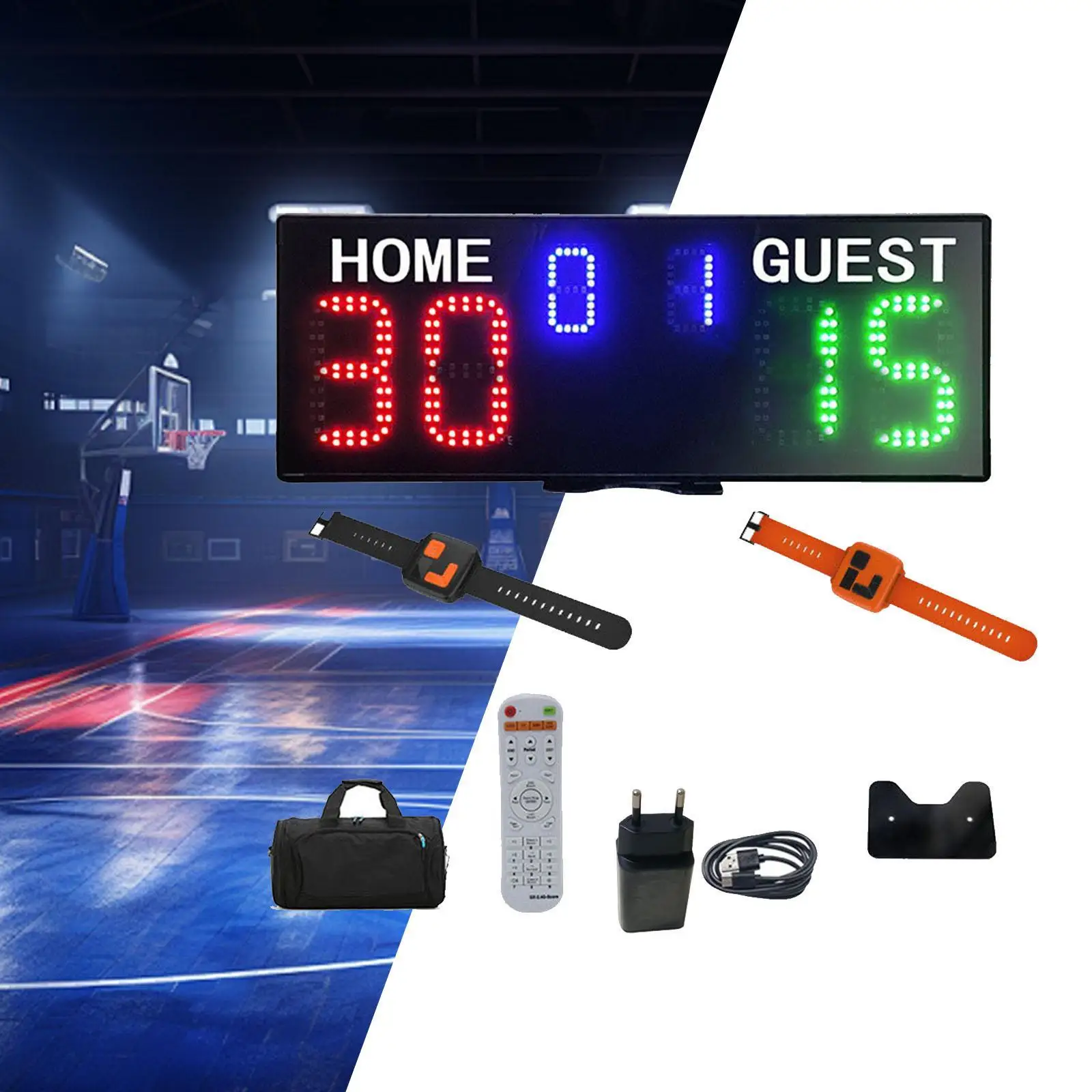 Digital Scoreboard Basketball Scoreboard Professional Electronic Score Board with Distant Control for Tennis Badminton Football