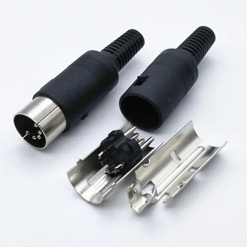 1PCS DIN 3pin 4pin 5pin 6pin 7pin 8 Pin Male Female Plug socket jack Solder Connector with Plastic Handle