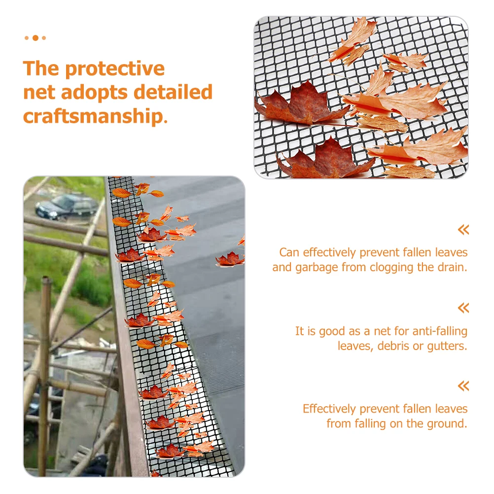 

Plastic Gutter Guard Mesh Leaf Protector Netting Cover Drain Gutter Net Roof Drainage Gutter Cover
