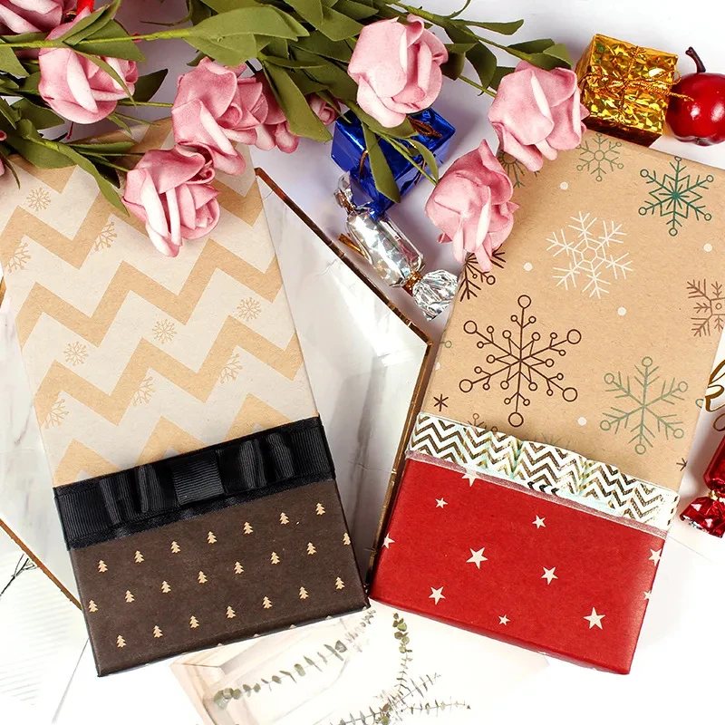 Wrapping Paper Christmas Green Decoration Craft Paper Gift Wrap Artware Packing Package Paper Kraft Paper 50*70cm