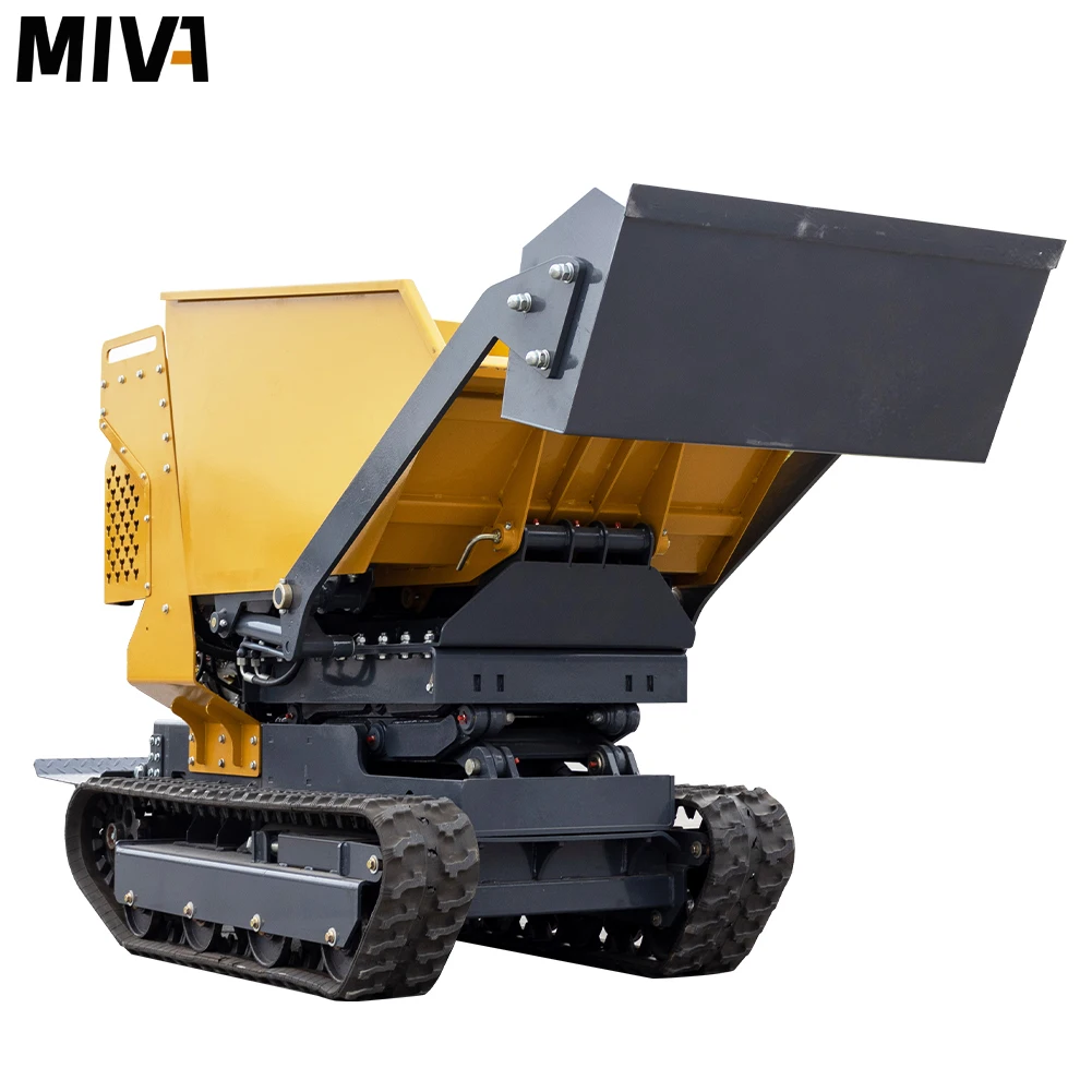 Cheap 1 Ton Crawler Transportation Truck Orchard Agricultural Crawler Dumper Truck Small Vertical Dumping Tipper Truck Customize