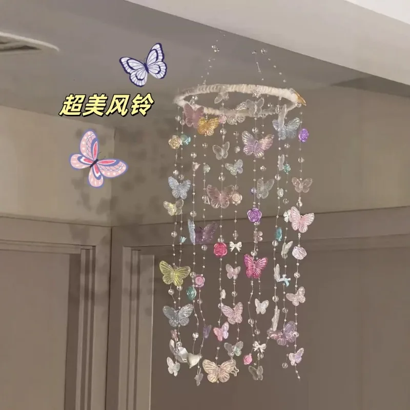 

l butterfly wind chime DIY pendant handmade full set of material packs for girlfriends and girlfriends gift pendants