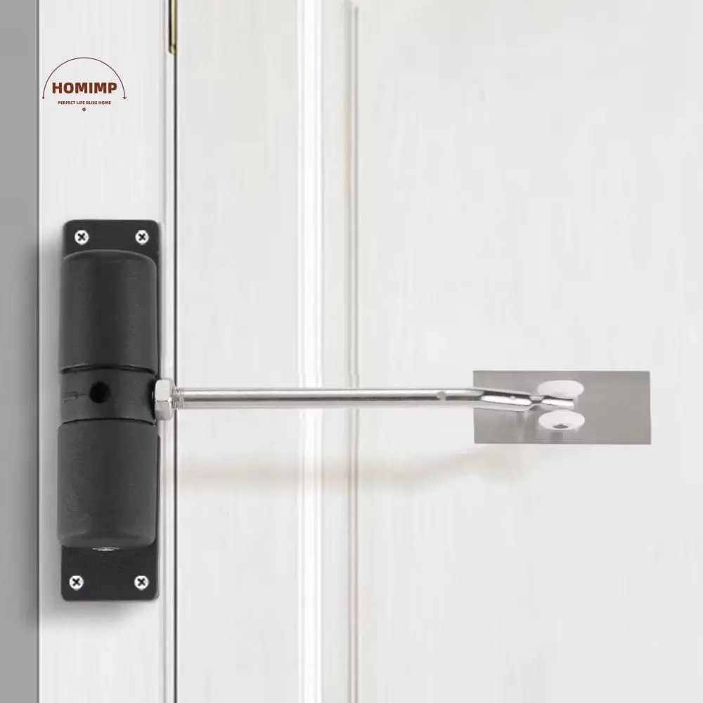 

Furniture Hardware Pulley Automatic Door Closer Smooth Mute Door Closing Device Adjustable Aluminium Alloy Door Stopper Bedroom