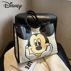 Disney Mickey Fashion borsa da donna Cartoon borsa a tracolla per pendolari di grande capacità borsa per la spesa ambientale Versatile Casual