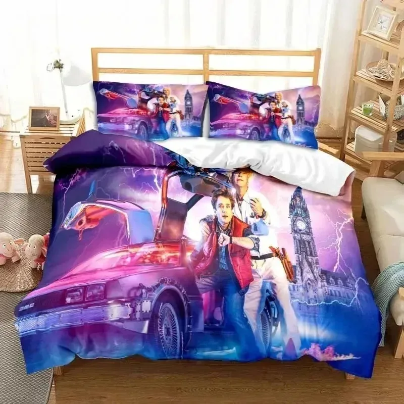 

3D Print Sci-fi Movie Back To The Future Bedding Set Bedroom Soft Modern Bedspreads Comefortable Duvet Cover Quilt Pillowcase