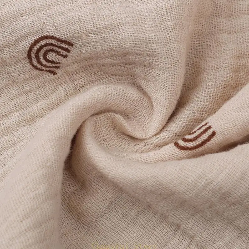 

E7CE 5Pcs Baby Cotton Square Towel with Newborn Hair Brush Infant Hand Face Washcloth