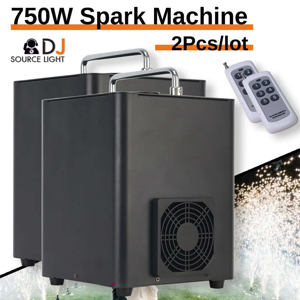 2 Teile/los 750W Kalten Funken Feuerwerk Maschine 750W 600W Sparker Maschine Ti Pulver Dmx Fernbedienung Brunnen Sparkular maschine