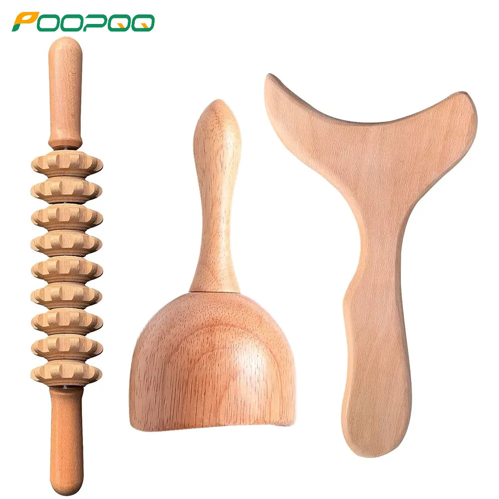 

Professional Wood Therapy Massage Tools Maderoterapia Kit Wooden Massager Tool for Body Shaping, Contouring, Cellulite Reduction