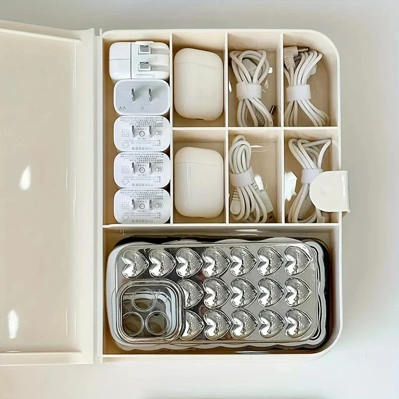 Practical Creative Underwear Socks Storage Boxes Travel Portable Boxes Desktop Small Parts Storage Charging Cable Storage Tools