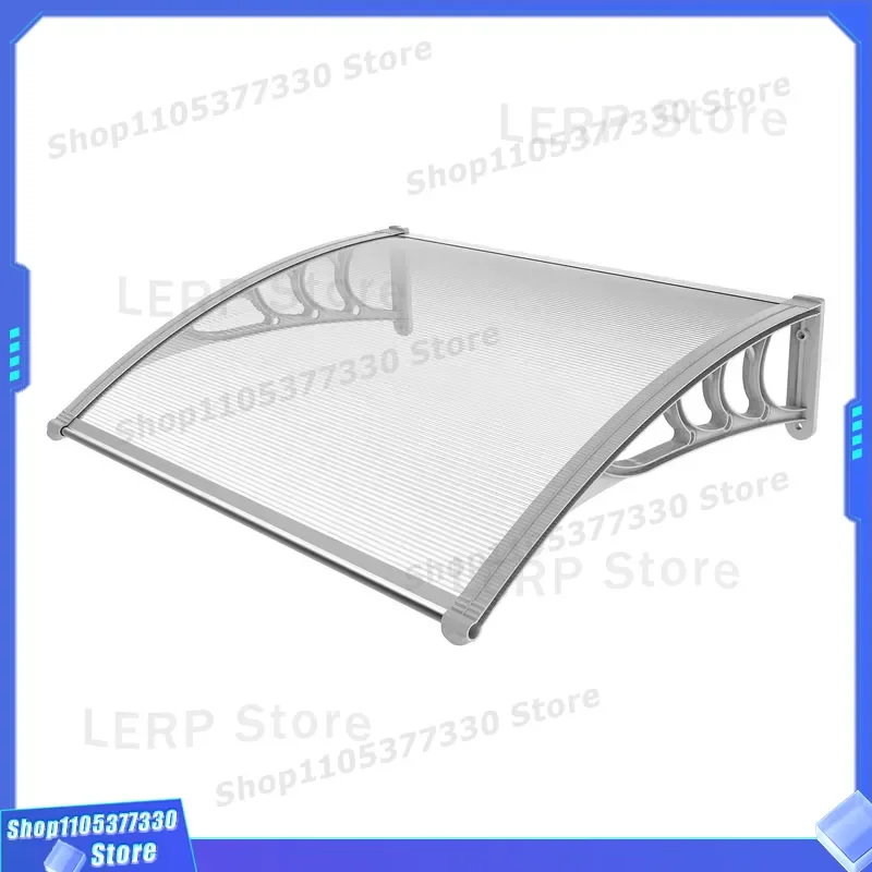 Black Door Window Canopy Patio Cover Awning Outdoor Shelter Rain Sun Protection Shade Roof for Entrance Porch Balcony Outdoor