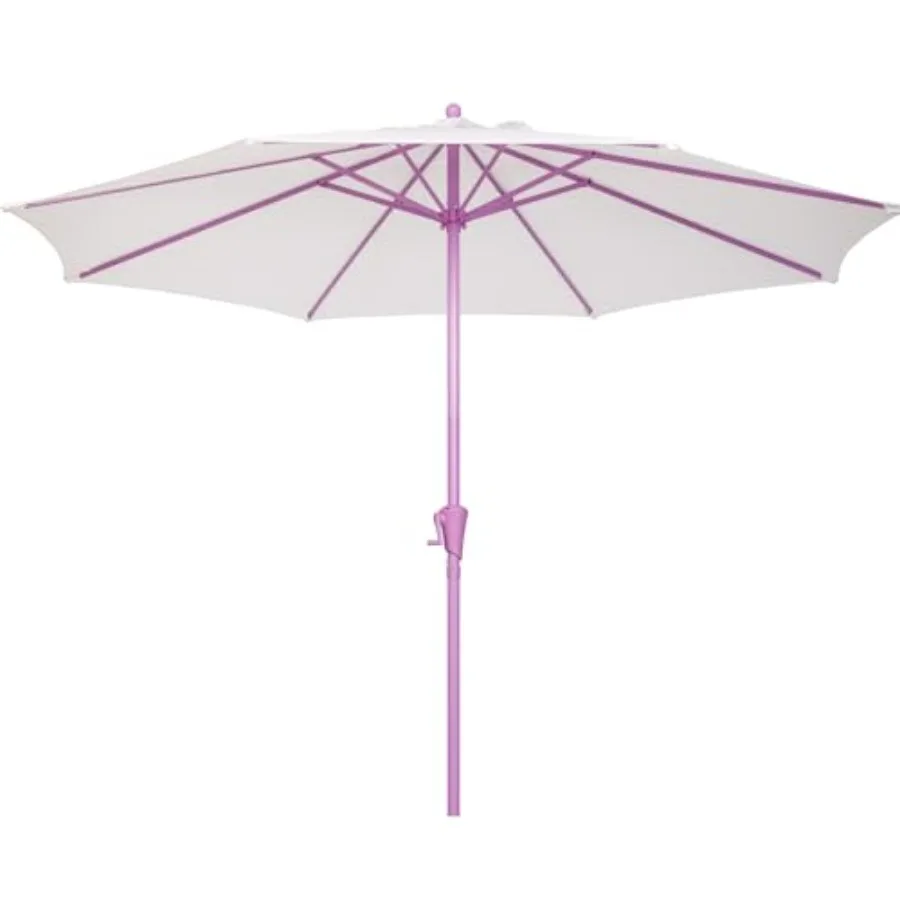 

9FT Outdoor Patio Umbrella for Garden Backyard Poolside Deck with 8 Sturdy Ribs and Crank System Fade-resistant Waterproof Poly