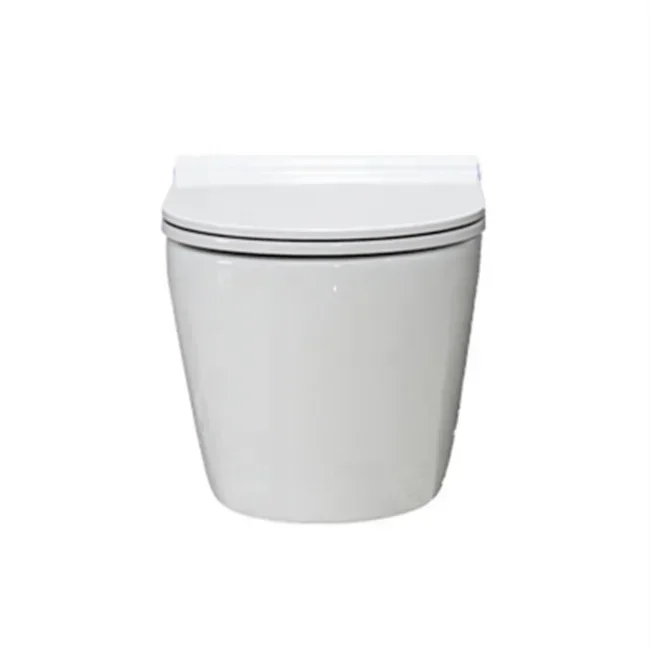 For P Trap Sanitary Ware Ceramic Rimless Two Piece Toilet Bathroom Wall Mounted Hung Toilet Wc for European Market