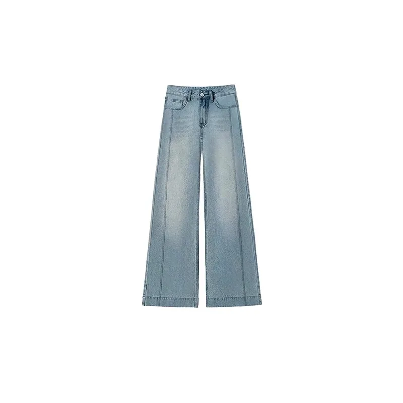 Luźne jeansy damskie z wysokim stanem, krótkie, do kostek, typu capri, damskie spodnie dżinsowe, modne, podstawowe, proste, na co dzień.