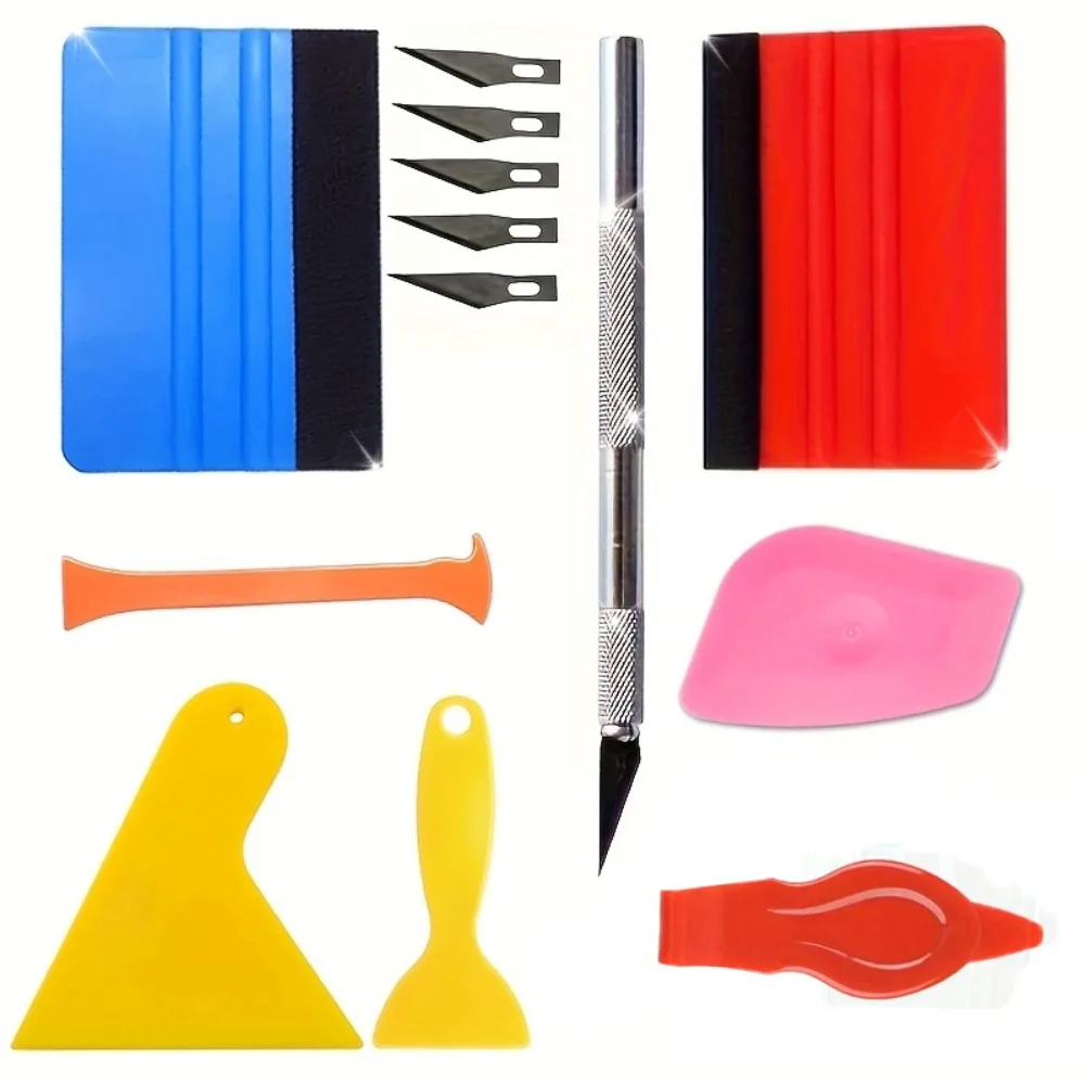 Window Tinting Kit with Installation Tools Peel Stick Application Felt Trimmers Corner Protectors Complete Auto Accessories Set
