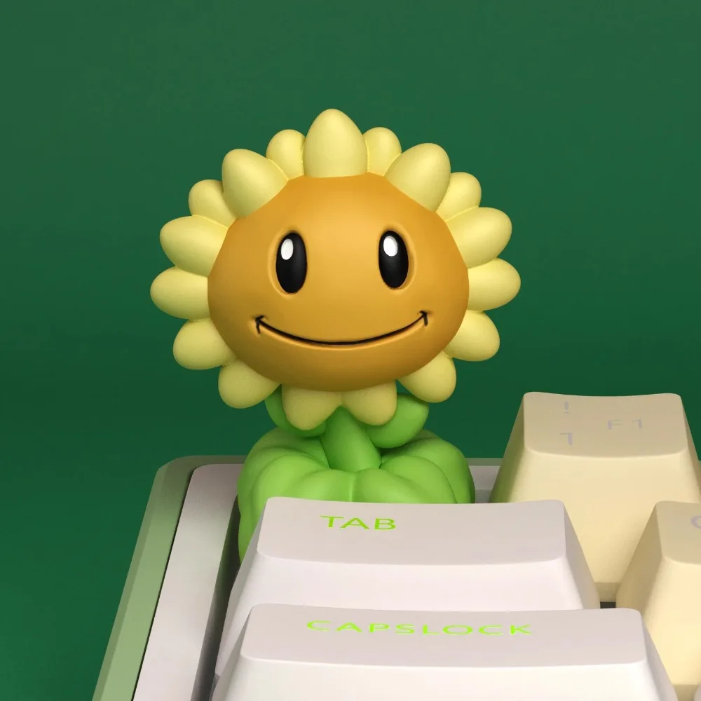 

Колпачки для клавиш с подсолнухом, эргономичные игровые аксессуары, колпачки для механической клавиатуры, смола, ABS, непрозрачный, одинарный ключ Esc, легкий вес