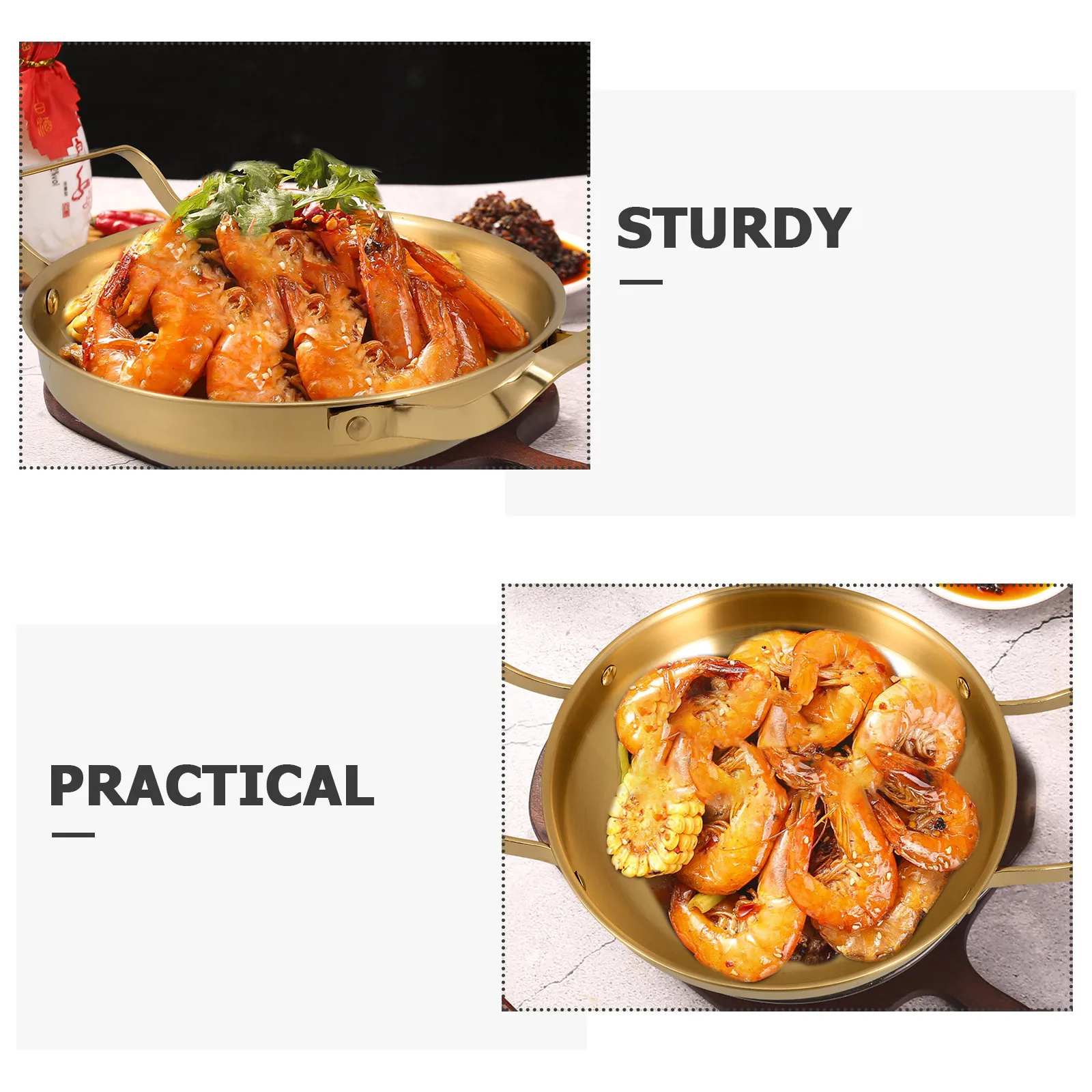 

Stainless Steel Cooking Small Kitchen Double Handles Non-Stick Surface Easy Clean Home Restaurant Use Korean Ramen Pot Noodle