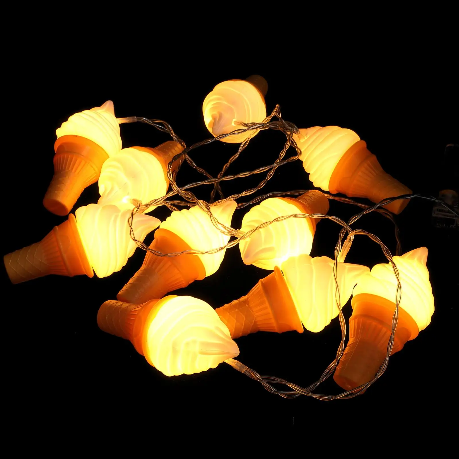 

Ice Cream Light String LED Operated Wedding Birthday Festive Home Sweet Heart Kids Room Yard Bar