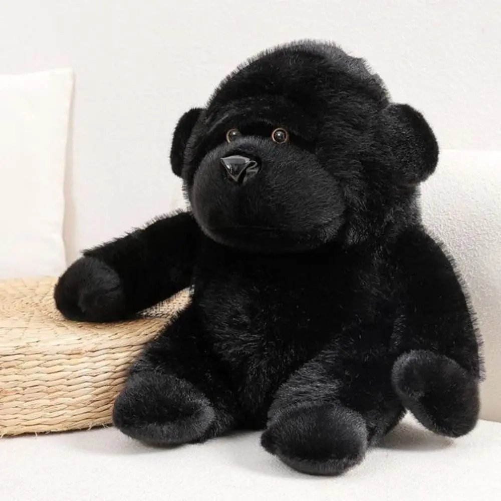 

Plushie Stuffed Stuffed Animal Black Gorilla Wild Zoo Ultra Soft Stuffed Gorilla Simulation Cartoon Chimpanzee Children's