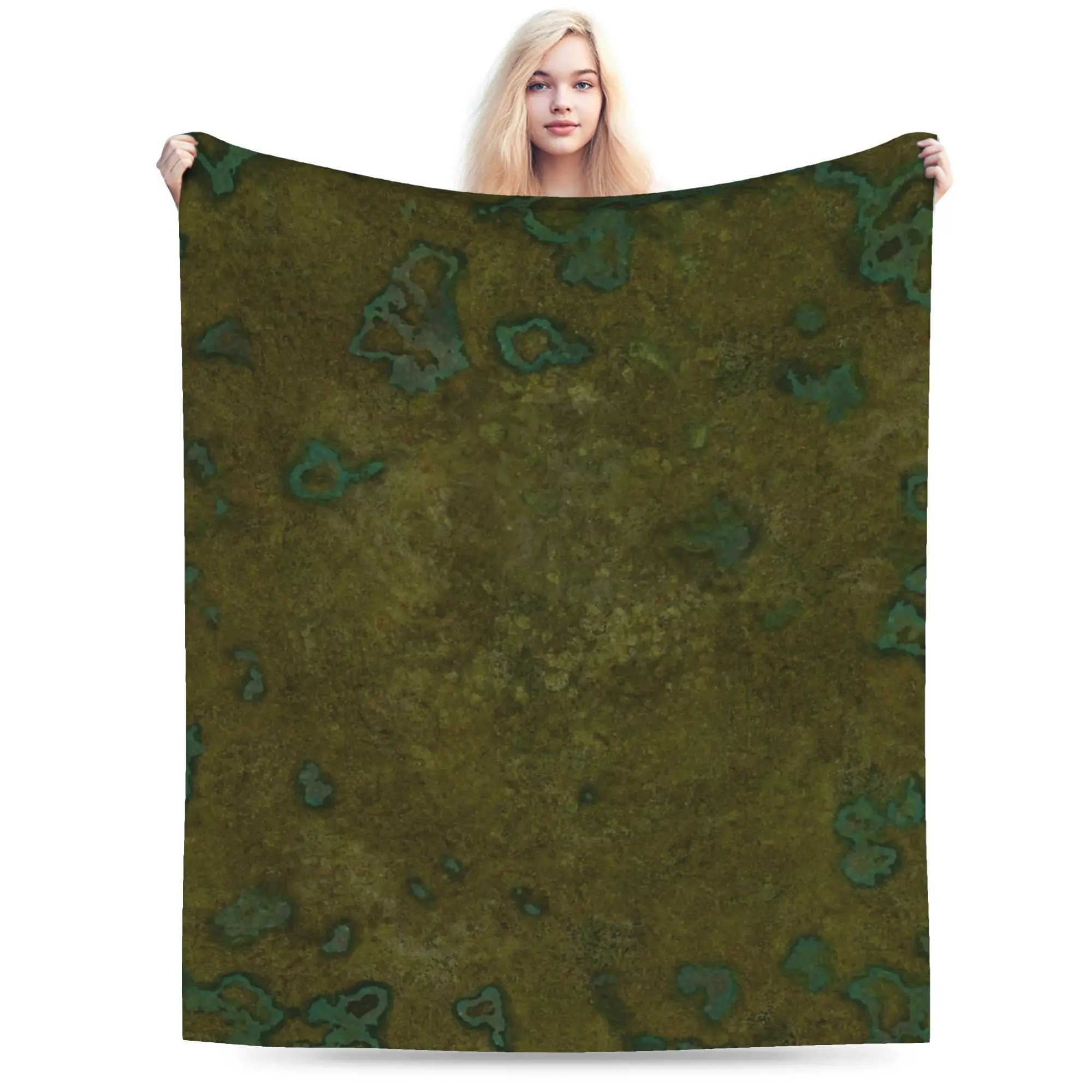 Comfortable Grass Battlemat  Flannel Blankets Spring  Soft Bedding Throws for Kids Adult Couch Bed  Bedspread Sofa Bed Cover