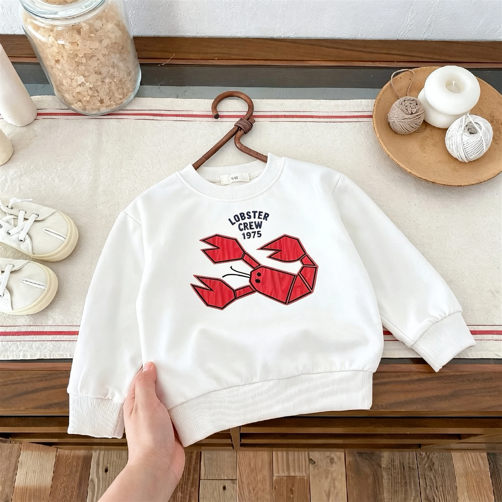 Animal Pattern Printed Sweatshirts Children Autumn Clothing Simple Fashion Versatile Boys Long Sleeved Tops Crewneck Hoodies