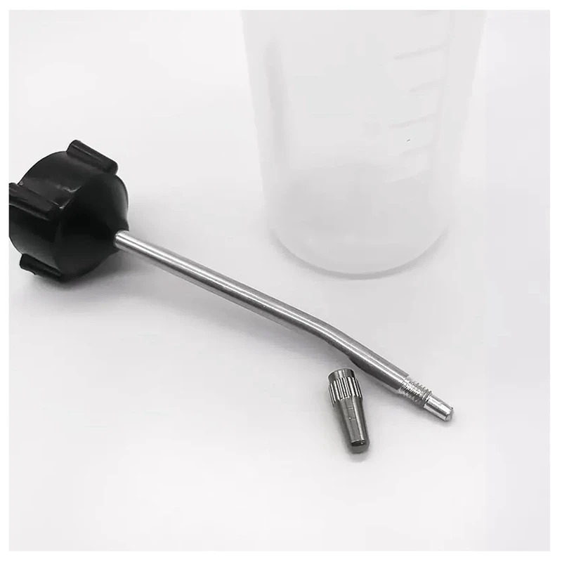 Engrasador de aguja para máquina de coser, dispensador de aceite de 120Ml con caño largo en ángulo, tapón de rosca, boquilla extendida, botella de aceite, 4 piezas