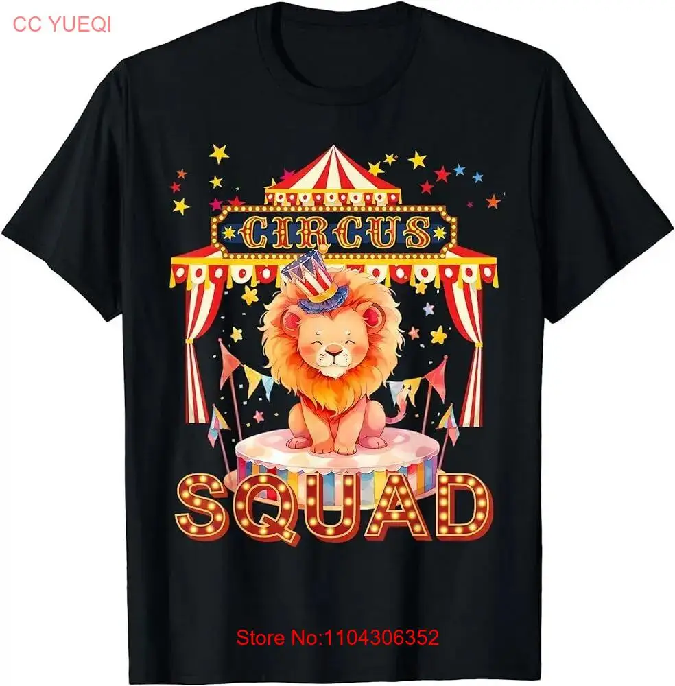 Circus Squad Birthday Theme cute Lion Tamer watercolor B-Day T-Shirt long or short sleeves