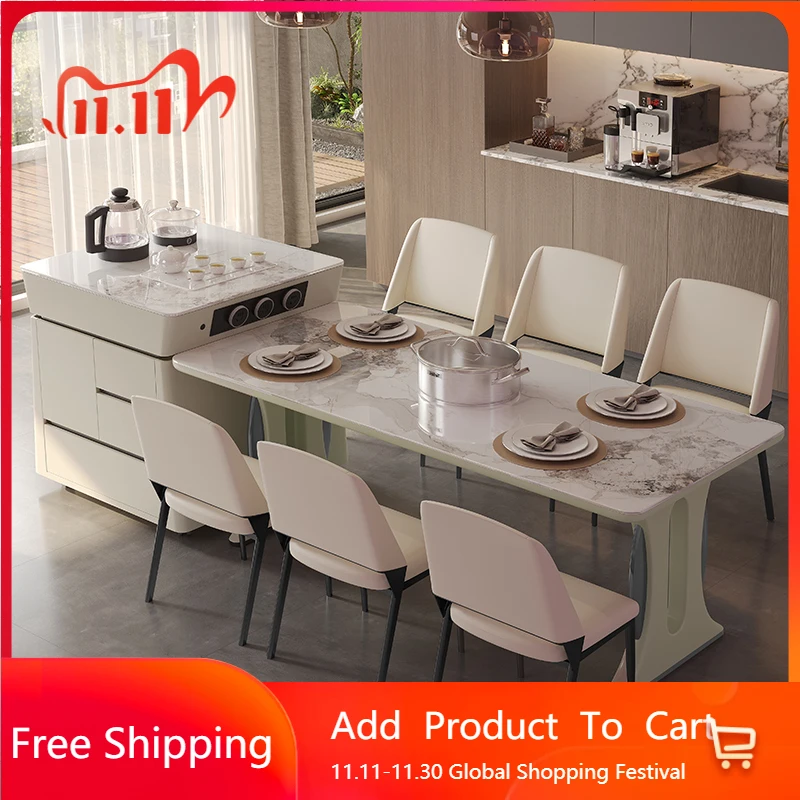 

Офисный обеденный стол во французском стиле, выдвижной органайзер для кухни, современные Lslands, сервировка специй, вспомогательная мебель Mesas De Comedor