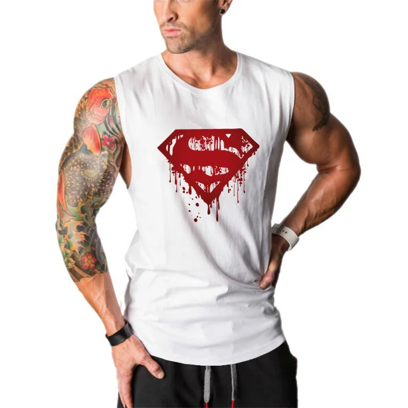 Brand Fashion Fitness Stringer Gym Tank Top Men Summer Clothing Running Workout Singlets Sleeveless Muscle Shirt Vest