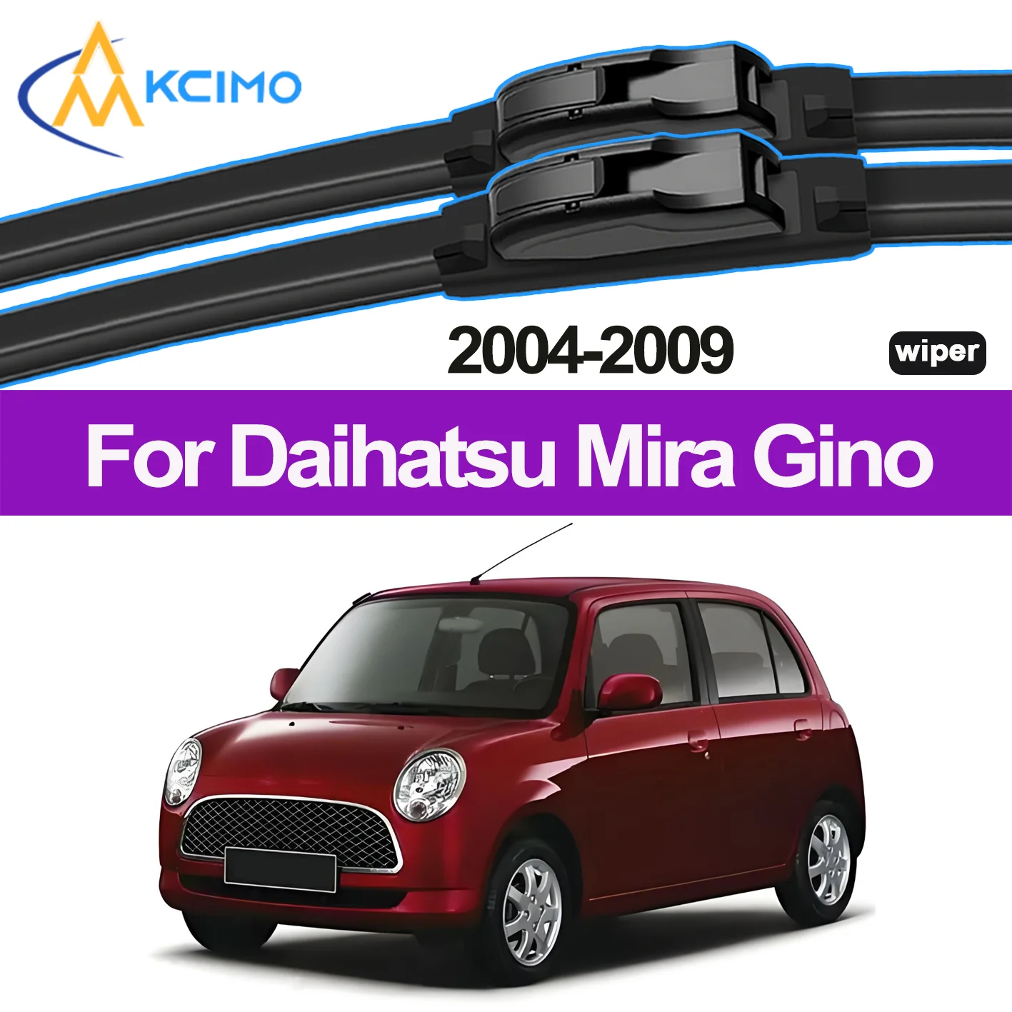 

2pcs Quality Windscreen Silent Black Car Rain Brush Suitable for Daihatsu Mira Gino L650S/L660S 2004-2009 Daihatsu Trevis Wipers