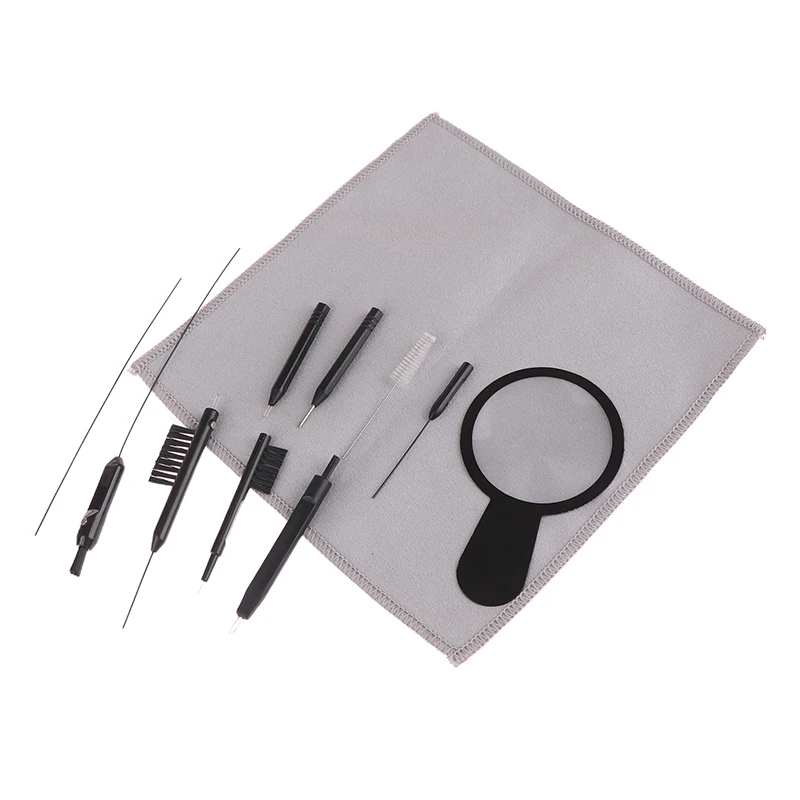 보청기 청소 키트, 환기구 막대 스크루드라이버 브러시, 환기구 클리너, 트리플 돋보기 이어폰 청소 브러시, 13 개