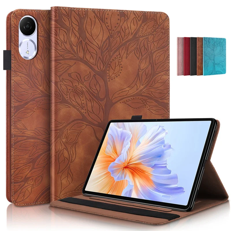 

Coque For Honor Pad V9 Case Embossed Tree PU Leather Wallet Flip Cover For Funda Honor Pad V9 11.5 inch Case ROL-W00 ROL-W10
