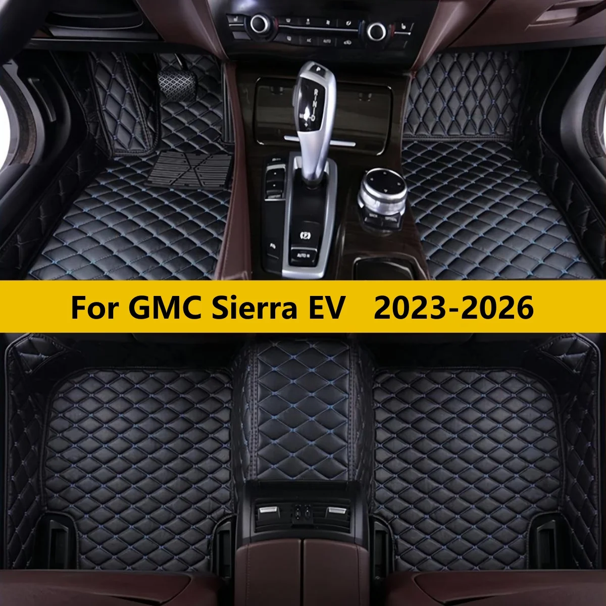 

Автомобильные коврики для GMC Sierra EV 2023 2024 2025 2026, полный комплект, кожаные, всепогодные, водонепроницаемые