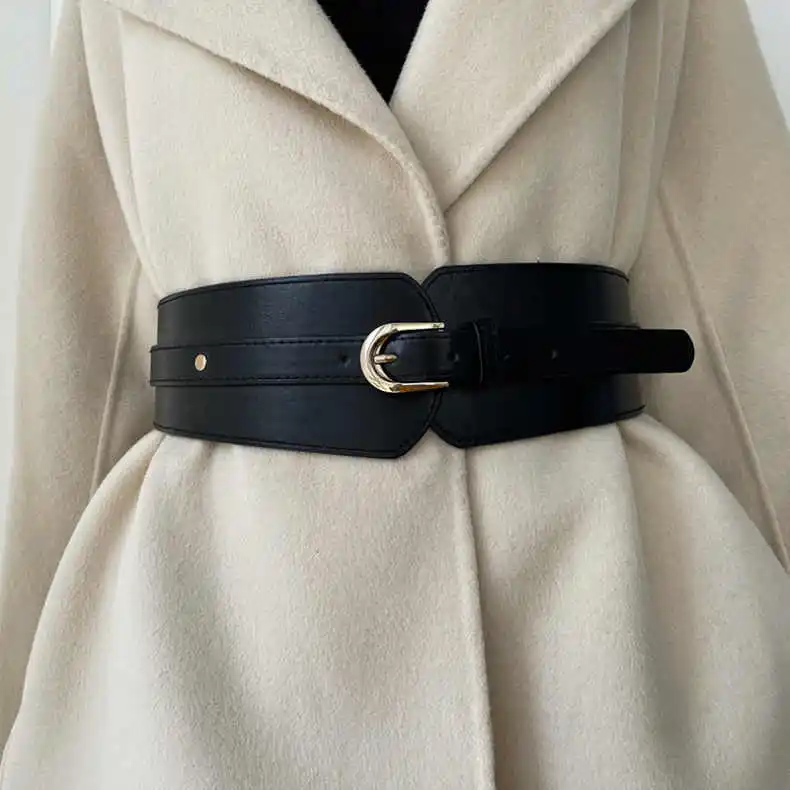 Stylish Wide Leather Corset Belt for Women