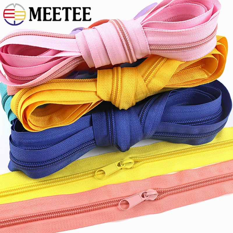 

5/10/20M 3# 5# Nylon Zipper with Sliders for Bag Zippers Replacement Garment Zip Closure Easy Repair Zips DIY Sewing Accessories