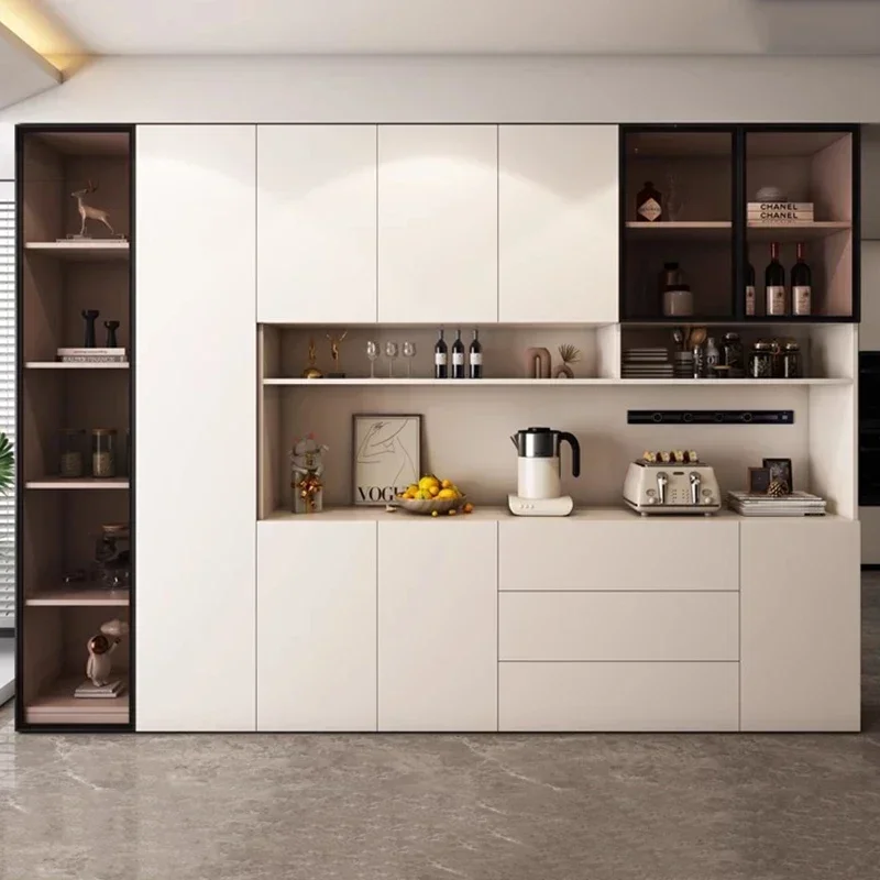 

Partitions Multifunctional Bar Cabinet Shelves Mobile Storage Wine Cabinet Display Whiskey Cocktai Armoire Trendy Furniture