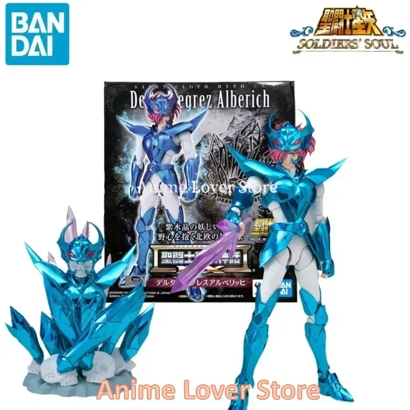 In Stock Bandai Original  Saint Seiya Cloth Myth EX Delta Megrez Alberich 16cm  Anime Action Figures Toys for Kids Gift