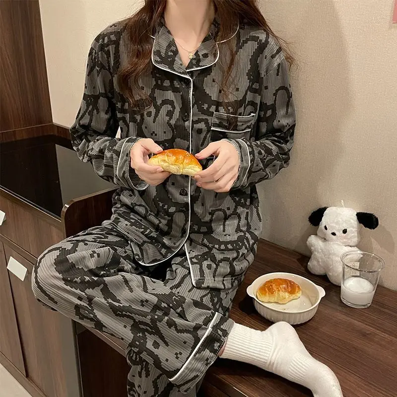 

Pajama female Spring and autumn payment Can be worn outside New style Sense of advanced Cute loungewear suit Long sleeve Pockets