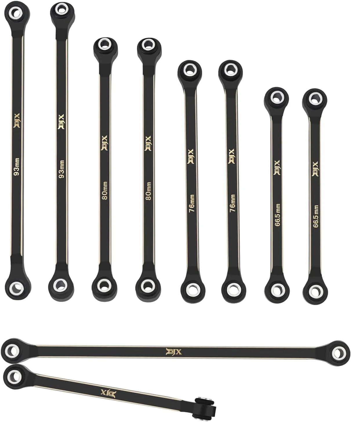 tcrc-ensemble-de-10-biellettes-de-direction-en-laiton-et-ensemble-de-4-biellettes-de-chassis-pour-les-pieces-de-mise-a-niveau-du-modele-1-18-capra-4wd-unlimited-trall-buggy