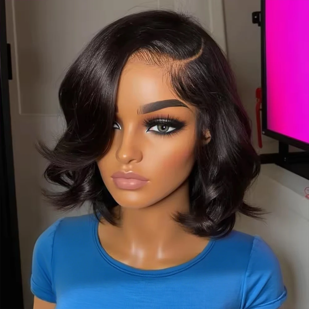 

Натуральный черный парик из человеческих волос без клея, 13x4, с эффектом Body Wave, на кружевной основе, для женщин, плотность 250%, с эффектом Loose Wave, 13x6, короткий парик-боб на кружевной основе.