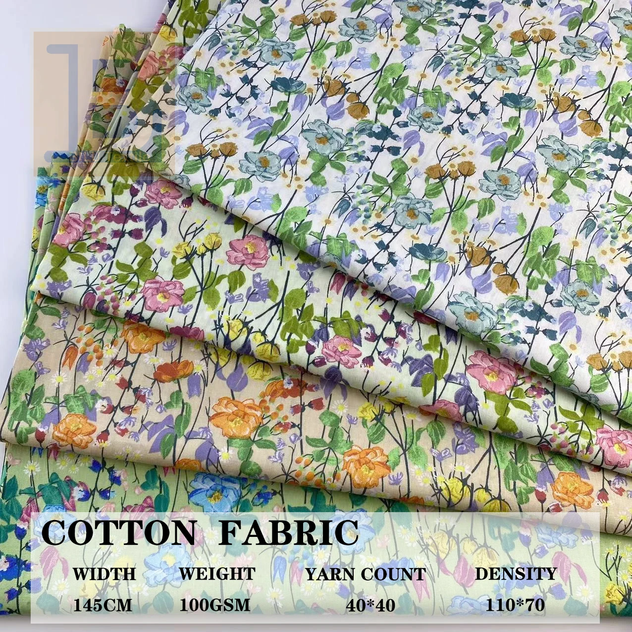 

Хлопковая ткань, поплин Liberty с цветочным узором из чесаного хлопка для одежды, платьев, квилтинга, шитья своими руками, дизайнерская ткань (на метры)