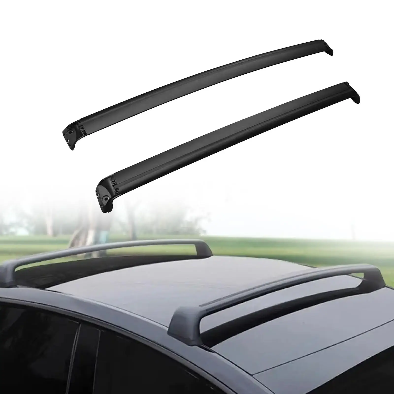 

Roof Rack Cross Bars Aluminum Alloy Rack Crossbar for Tesla Model 3