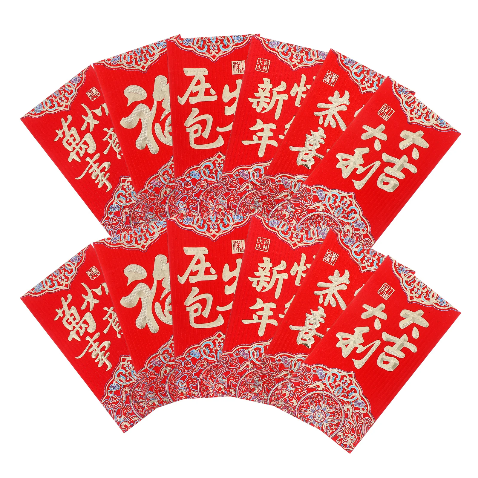 

36Pcs New Year Red Envelopes Luxury Foil Auspicious Patterns Generous Cash Capacity for Lunar New Year Wedding Birthday Festival