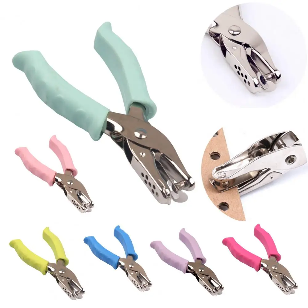 Красочный дырокол, компактный размер, дырокол для бумаги, красочный эргономичный дырокол на одно отверстие для детей и взрослых, компактная офисная бумага