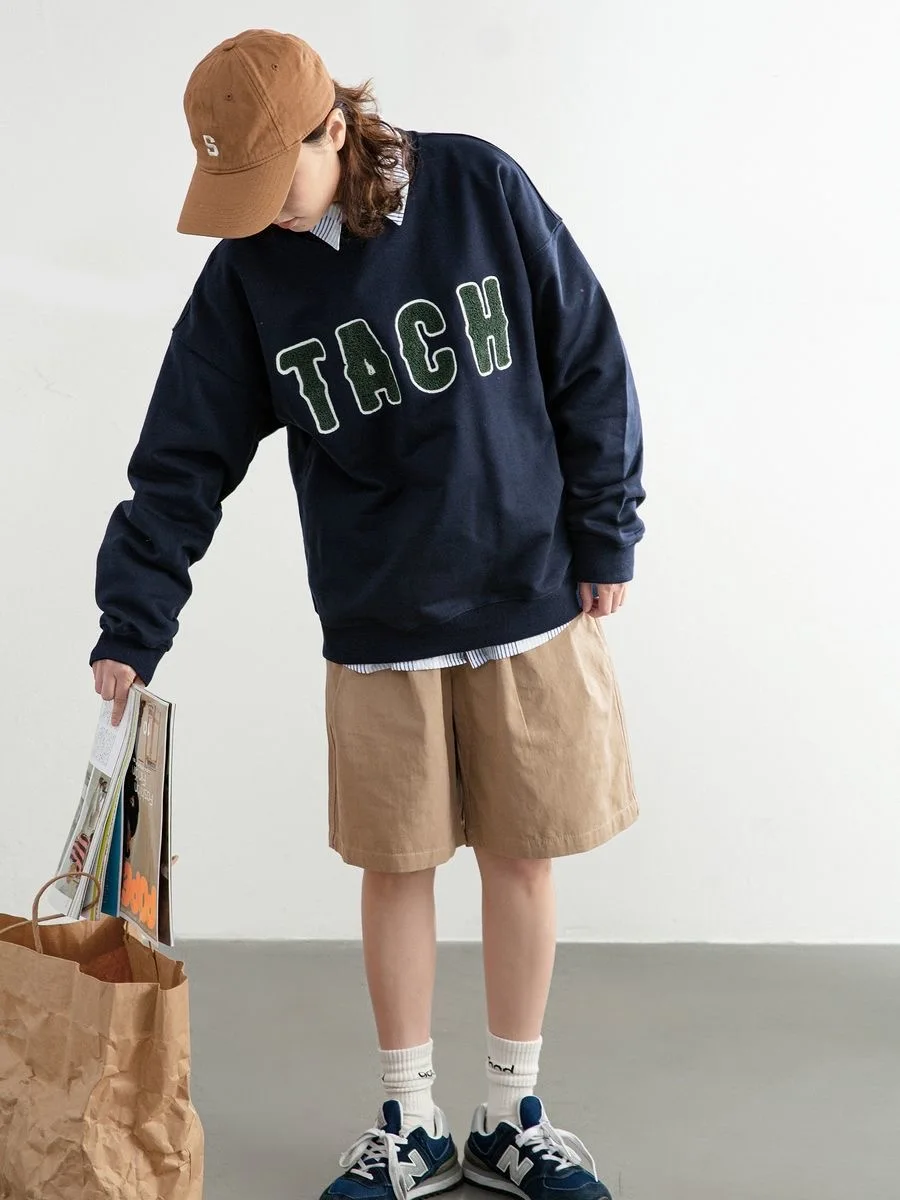 00% puur katoen zomer elastische taille orts ex Street Sle hoge taille wijde pijpen casual broek voor mannen en vrouwen