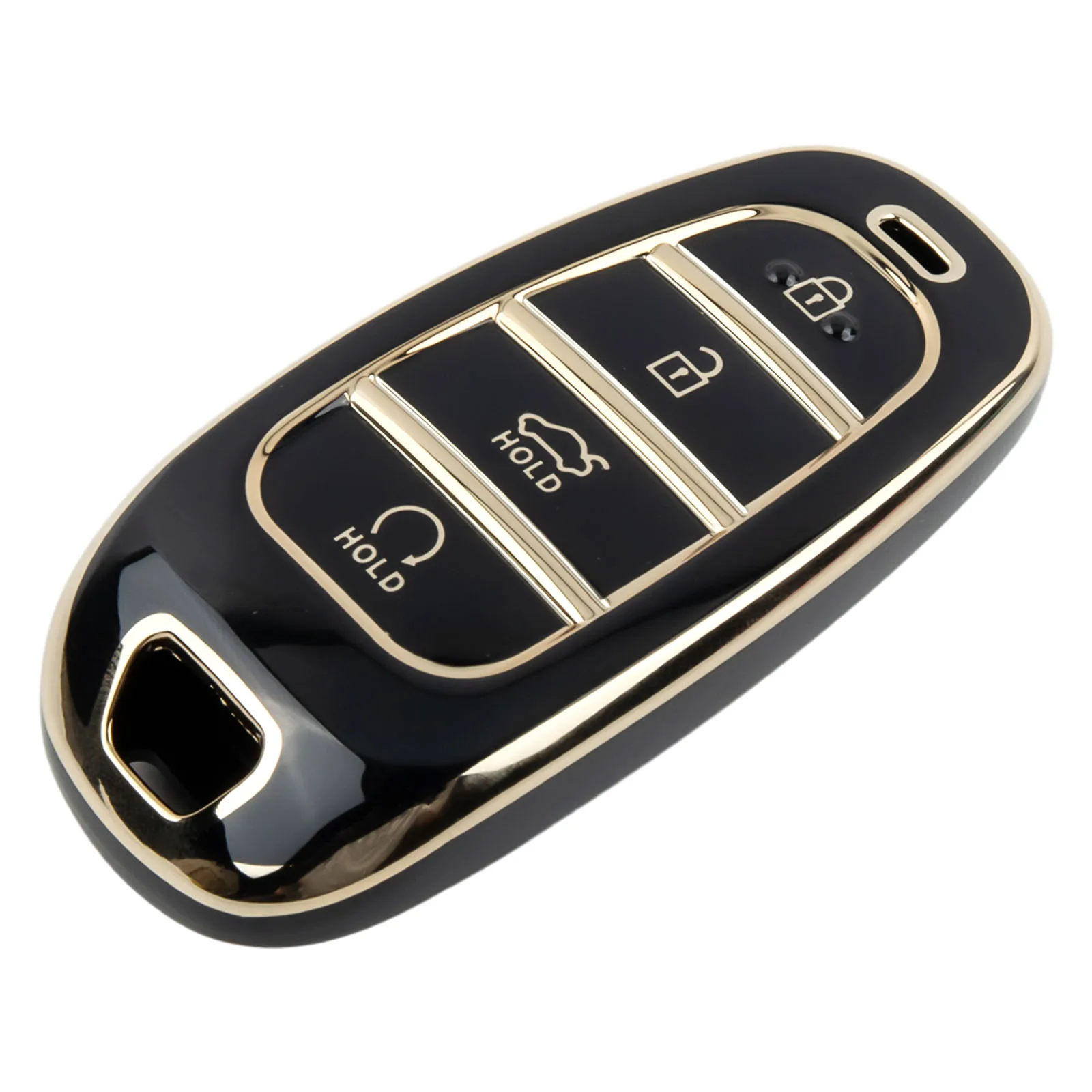 Practical To Use High Grade High Quality Remote Key Fob 1PCS 1* Key Case Black Excellent Touch FOR Santa FOR Tucson